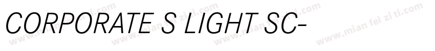 CORPORATE S LIGHT SC字体转换